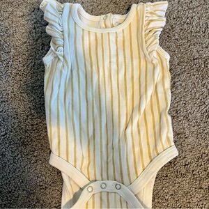 Striped Yellow and White Kids One Piece